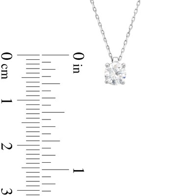 CT. Diamond Solitaire Pendant in 10K White Gold (J/I3