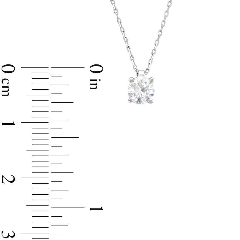 Main Image 4 of 0.50 CT. Diamond Solitaire Pendant in 10K White Gold (J/I3)