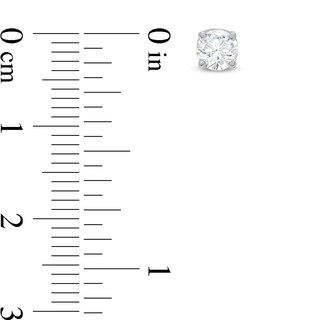 0.10 CT. T.W. Certified Lab-Created Diamond Solitaire Stud Earrings in Sterling Silver (I/SI2)