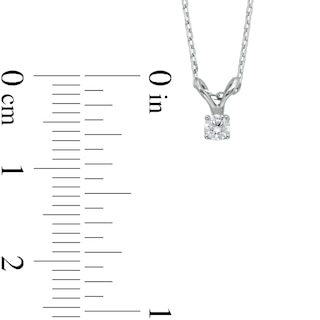 0.10 CT. Certified Lab-Created Diamond Solitaire Pendant in Sterling Silver (I/SI2)