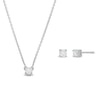 Thumbnail Image 1 of 0.30 CT. T.W. Certified Lab-Grown Diamond Solitaire Pendant and Solitaire Stud Earrings Set in Sterling Silver (I/SI2)