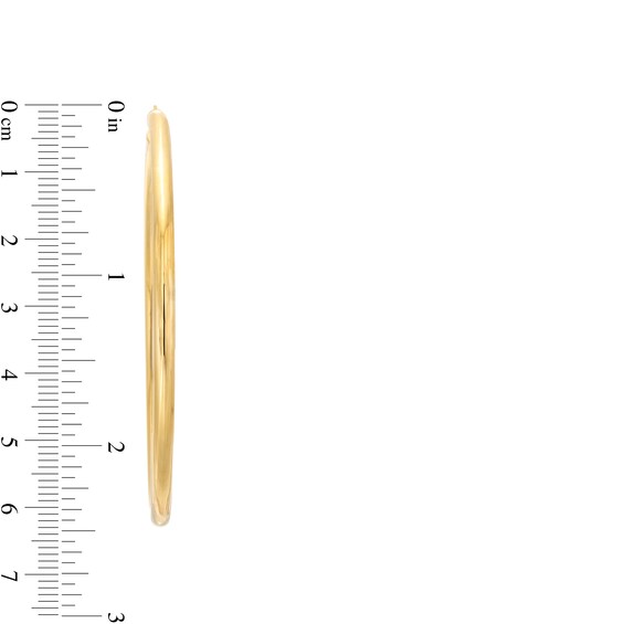 60.0mm Tube Hoop Earrings in Hollow 10K Gold