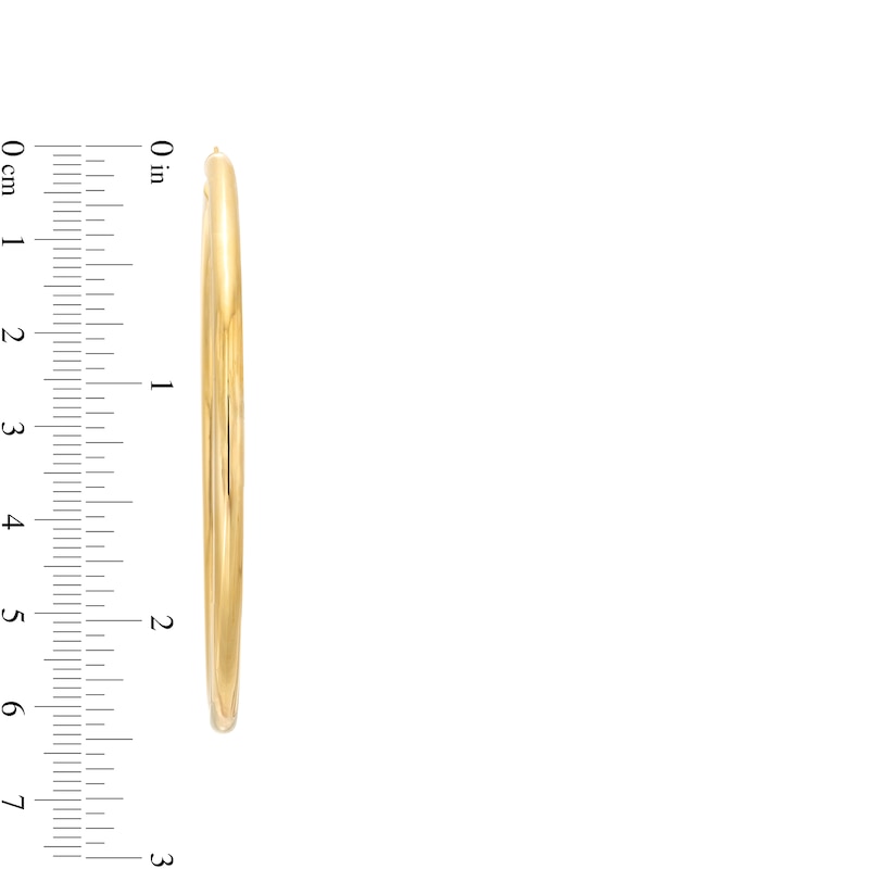 60.0mm Tube Hoop Earrings in Hollow 10K Gold