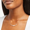 Thumbnail Image 1 of 1.00 CT. T.W. Certified Lab-Created Diamond Bypass Curved Bar Necklace in 10K White Gold (F/SI2)