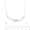 Thumbnail Image 3 of 1.00 CT. T.W. Certified Lab-Created Diamond Bypass Curved Bar Necklace in 10K White Gold (F/SI2)