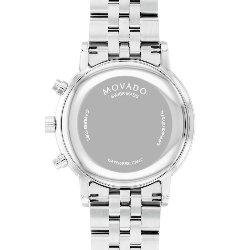 Main Image 2 of Men's Movado Museum® Classic Chronograph Watch with Black Dial and Date Window (Model: 0607776)