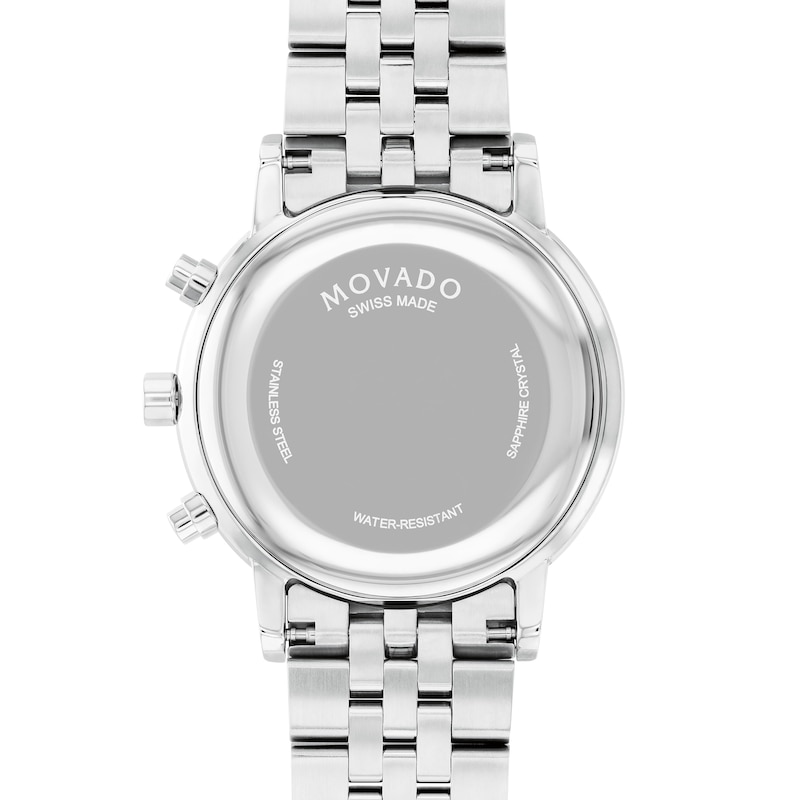 Main Image 3 of Men's Movado Museum® Classic Chronograph Watch with Black Dial and Date Window (Model: 0607776)