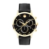Thumbnail Image 1 of Men's Movado Museum® Classic Gold-Tone PVD Chronograph Strap Watch with Black Dial and Date Window (Model: 0607779)