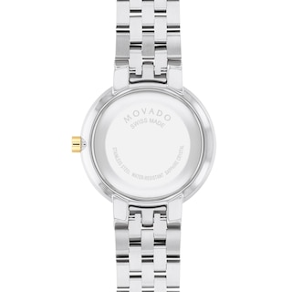 Ladies' Movado Museum® Classic Two-Tone PVD Watch with Mother-of-Pearl Dial (Model: 0607812)
