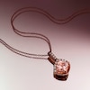 Thumbnail Image 1 of Le Vian® 6.0mm Cushion-Cut Morganite and 0.11 CT. T.W. Diamond Pendant in 14K Strawberry Gold™