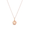 Thumbnail Image 3 of Le Vian® 6.0mm Cushion-Cut Morganite and 0.11 CT. T.W. Diamond Pendant in 14K Strawberry Gold™