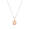 Thumbnail Image 4 of Le Vian® 6.0mm Cushion-Cut Morganite and 0.11 CT. T.W. Diamond Pendant in 14K Strawberry Gold™