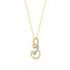 Thumbnail Image 1 of 0.20 CT. T.W. Multi-Diamond Ribbon Wrapped Infinity Symbol Pendant in 10K Gold