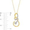 Thumbnail Image 4 of 0.20 CT. T.W. Multi-Diamond Ribbon Wrapped Infinity Symbol Pendant in 10K Gold