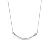 Thumbnail Image 1 of 0.25 CT. T.W. Diamond Collar Curved Bar Necklace in 10K White Gold