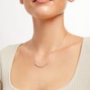 Thumbnail Image 2 of 0.25 CT. T.W. Diamond Collar Curved Bar Necklace in 10K White Gold