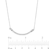Thumbnail Image 4 of 0.25 CT. T.W. Diamond Collar Curved Bar Necklace in 10K White Gold