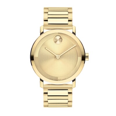 Men's Movado Bold® Evolution Gold-Tone IP Watch with Textured Tonal Gold-Tone Dial (Model: 3601095)