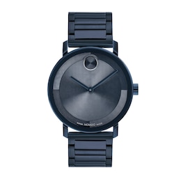 Men's Movado Bold® Evolution Blue IP Watch with Textured Tonal Blue Dial (Model: 3601097)