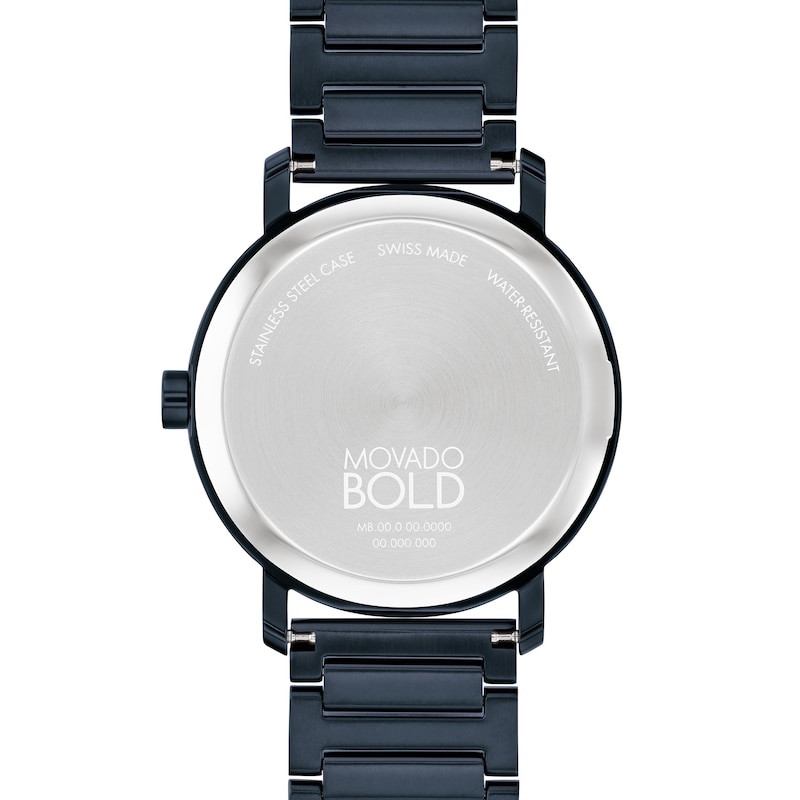 Main Image 3 of Men's Movado Bold® Evolution Blue IP Watch with Textured Tonal Blue Dial (Model: 3601097)