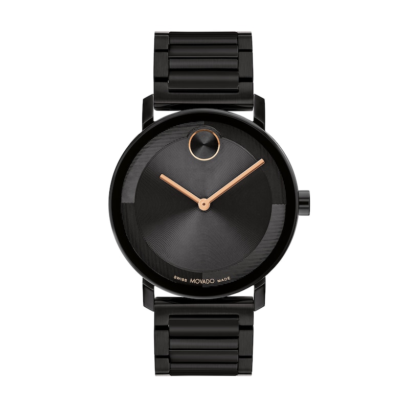 Main Image 1 of Men's Movado Bold® Evolution Black IP Watch with Textured Tonal Black Dial (Model: 3601112)