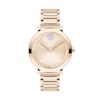 Thumbnail Image 1 of Ladies' Movado Bold® Evolution Crystal Accent Rose-Tone IP Watch with Textured Tonal Rose-Tone Dial (Model: 3601107)