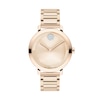 Thumbnail Image 0 of Ladies' Movado Bold® Evolution Crystal Accent Rose-Tone IP Watch with Textured Tonal Rose-Tone Dial (Model: 3601107)