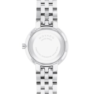 Ladies' Movado Museum® Classic 0.26 CT. T.W. Diamond Watch with Black Dial (Model: 0607814)