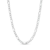 Thumbnail Image 1 of Men's Diamond-Cut 3.3mm Figaro Chain Necklace in Hollow 10K White Gold - 22"