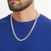 Thumbnail Image 2 of Men's 7.6mm Cuban Curb Chain Necklace in Hollow 14K White Gold - 22"
