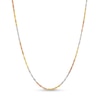 Thumbnail Image 1 of Ladies' Diamond-Cut 1.6mm Rope Chain Necklace in Solid 10K Tri-Tone Gold - 18"