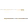 Thumbnail Image 3 of Ladies' Diamond-Cut 1.6mm Rope Chain Necklace in Solid 10K Tri-Tone Gold - 18"