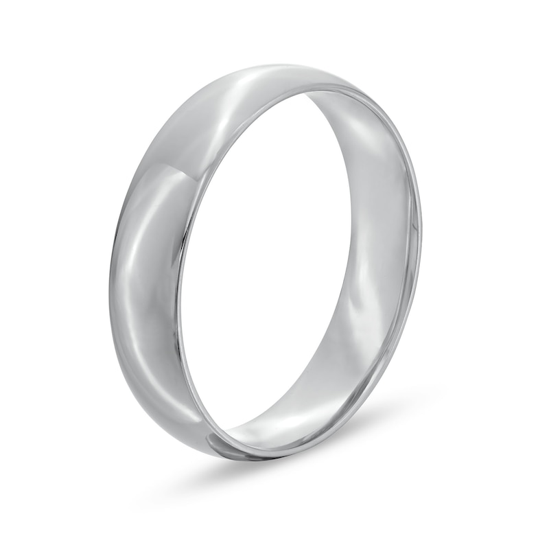 Main Image 3 of Men's Engravable 5.0mm Comfort-Fit Band in Sterling Silver (1 Line)