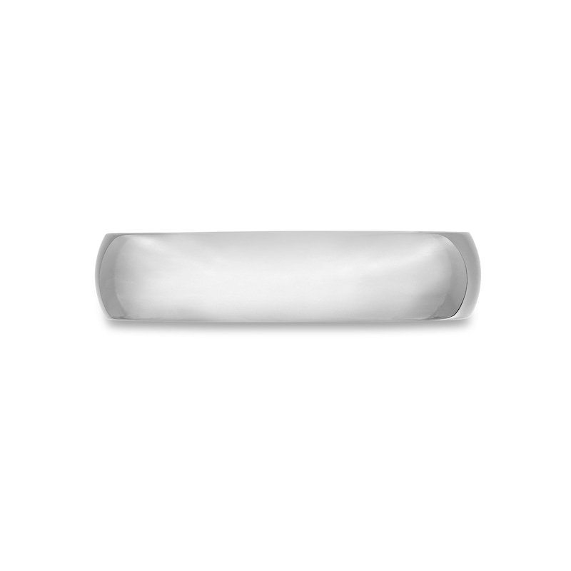 Main Image 4 of Men's Engravable 5.0mm Comfort-Fit Band in Sterling Silver (1 Line)