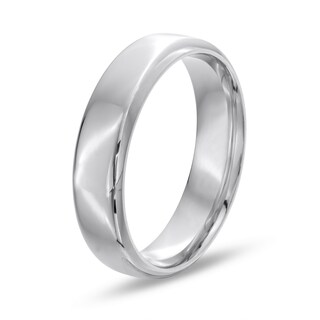 Men's Engravable 5.5mm Euro Comfort-Fit Band in Sterling Silver (1 Line)