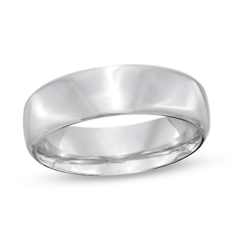 Men's Engravable 6.5mm Euro Comfort-Fit Band in Sterling Silver (1 Line)|Peoples Jewellers