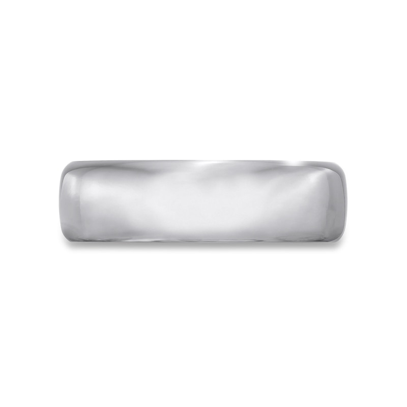 Main Image 4 of Engravable 6.5mm Euro Comfort-Fit Band in Sterling Silver (1 Line)