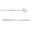 Thumbnail Image 3 of 0.33 CT. T.W. Diamond Cushion-Shaped Link and Bead Necklace in Sterling Silver - 17"