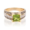Thumbnail Image 0 of Le Vian® Green Apple Peridot™ and 0.60 CT. T.W. Diamond Multi-Row Ring in 14K Honey Gold™