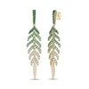 Le Vian® Mint Julep Quartz™, Green Apple Peridot™ and Shade Of Tsavorite Leaf Drop Earrings in 14K Honey Gold™