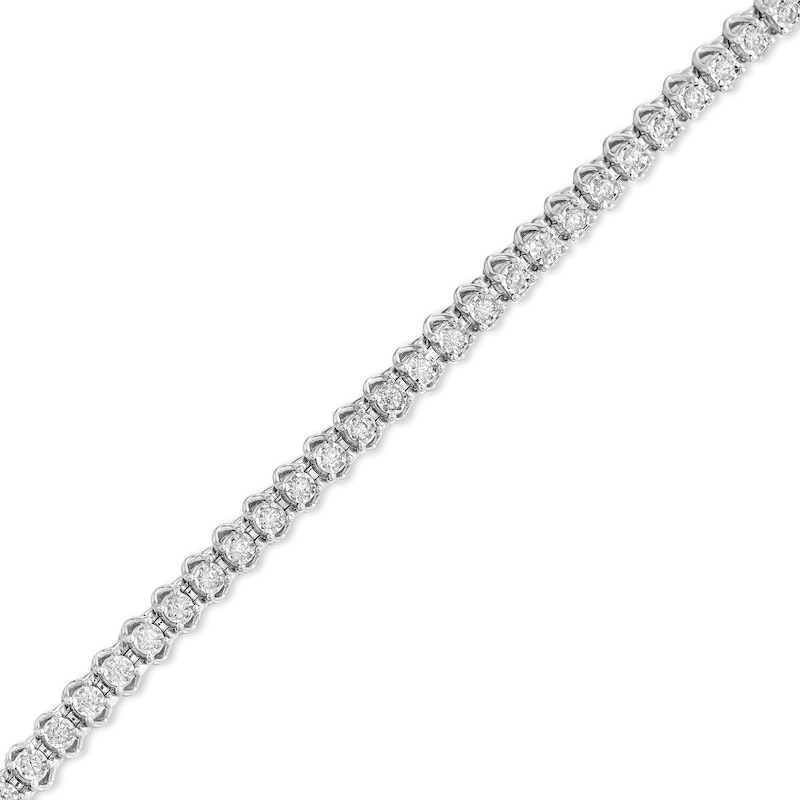 Men's 1.00 CT. T.W. Diamond Miracle Tennis Bracelet in 10K White Gold|Peoples Jewellers