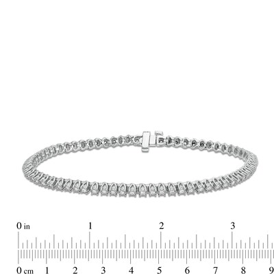 Men's 1.00 CT. T.W. Diamond Miracle Tennis Bracelet in 10K White Gold
