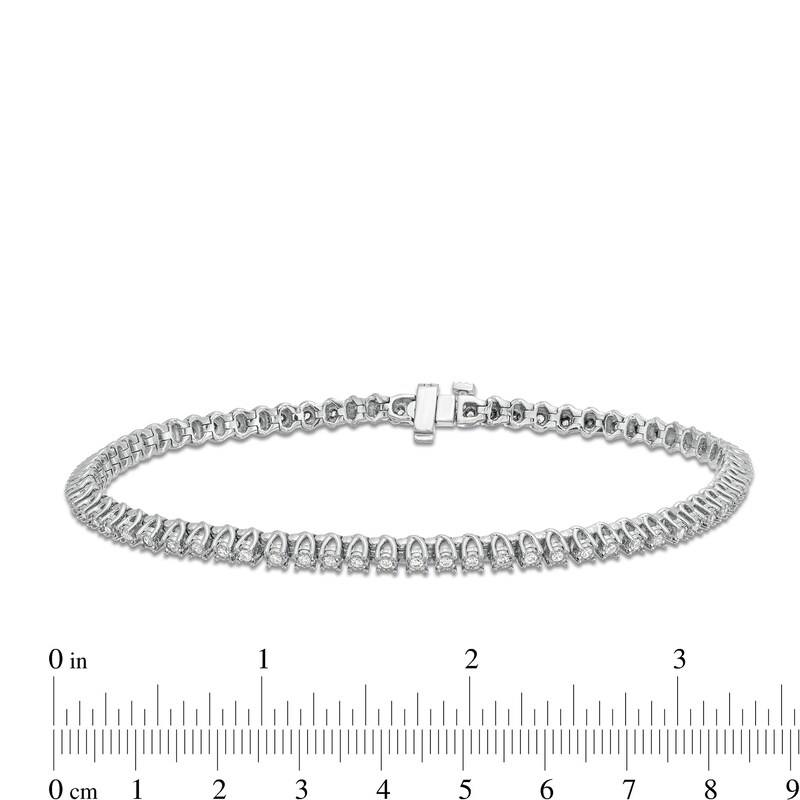 Men's 1.00 CT. T.W. Diamond Miracle Tennis Bracelet in 10K White Gold