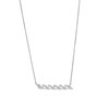 Thumbnail Image 1 of 0.20 CT. T.W. Diamond Cascading Five Stone Bar Necklace in 10K White Gold