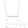 Thumbnail Image 4 of 0.20 CT. T.W. Diamond Cascading Five Stone Bar Necklace in 10K White Gold