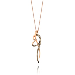 Le Vian®  0.50 CT. T.W. Chocolate Diamonds® Abstract Heart Pendant in 14K Strawberry Gold™
