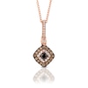 Thumbnail Image 0 of Le Vian® 0.30 CT. T.W. Diamond Tilted Square Pendant in 14K Strawberry Gold™