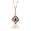 Thumbnail Image 1 of Le Vian® 0.30 CT. T.W. Diamond Tilted Square Pendant in 14K Strawberry Gold™