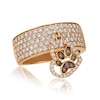 Thumbnail Image 0 of Le Vian® 1.50 CT. T.W. Chocolate Diamonds® and Vanilla Diamonds™ Heart Charm Dangle Ring in 14K Strawberry Gold™