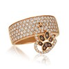 Thumbnail Image 1 of Le Vian® 1.50 CT. T.W. Chocolate Diamonds® and Vanilla Diamonds™ Heart Charm Dangle Ring in 14K Strawberry Gold™